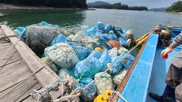 해양쓰레기 수거 활동.