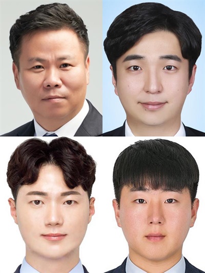  국민의힘 경남도당이 구성한 선대위. 김민수 내일을생각하는청년위원장과 예정희, 김재현, 김종헌 청년공동선대위원장.