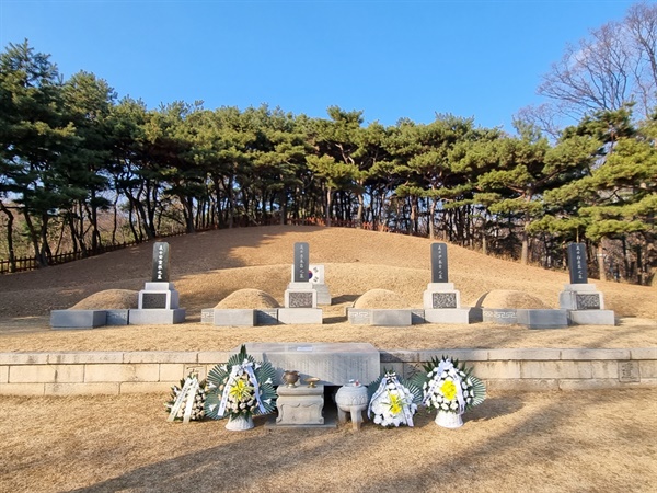  효창공원 삼의사묘역(안중근, 이봉창, 윤봉길, 백정기)