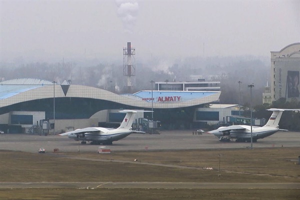  카자흐스탄 알마티 국제공항. 