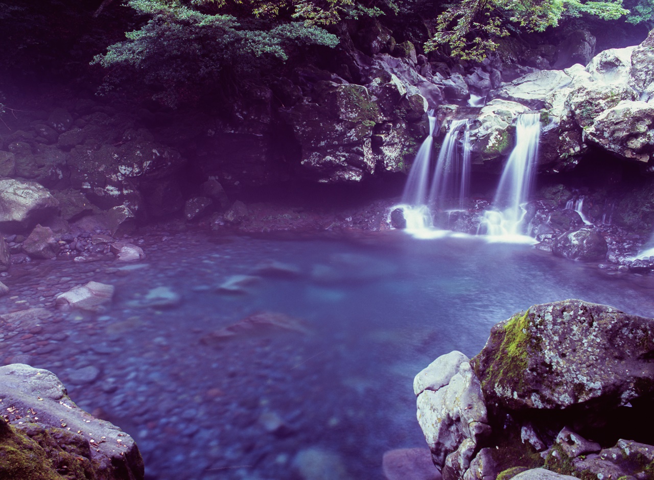 6여년 전 Velvia100이라는 필름으로 30초의 노출을 주어 촬영한 사진. 안개가 자욱했고, 장노출 필름사진의 특성 때문에 색감이 더 푸르스름해졌다.