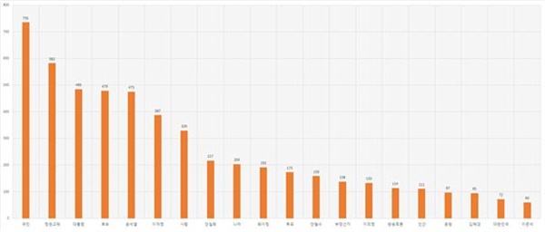 보수진영 채널 이용자의 관심 이슈 댓글 분석