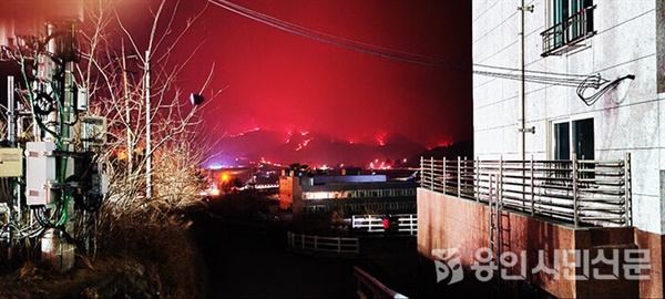  도심에서도 보이는 산불