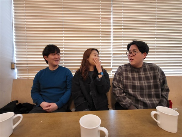 왼쪽부터 갈현지역아동센터 청년 교사 이효식, 김아영, 김범수 님 (사진 : 김주영)