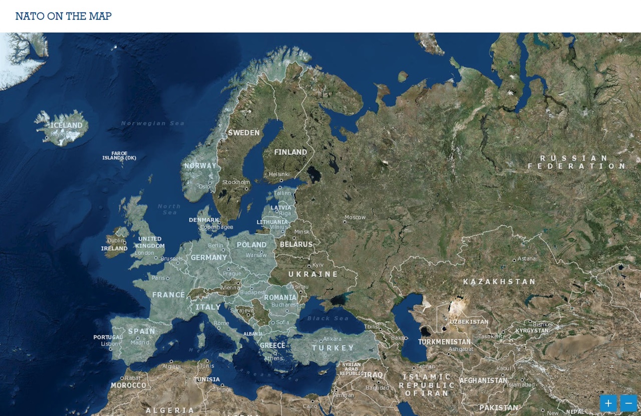 북대서양조약기구(NATO·나토) 회원국 지도 