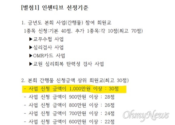 최근 대한사립학교장회가 사립학교에 보낸 공문. 