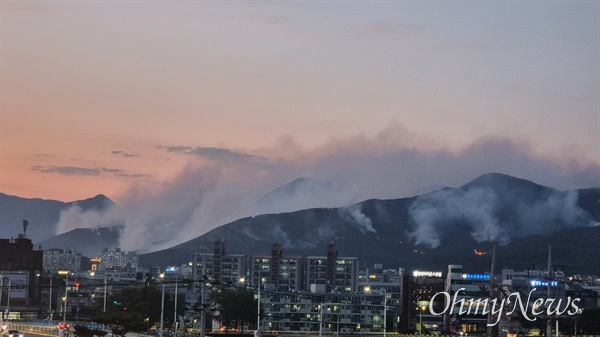  6월 1일 오후 밀양산불 상황.