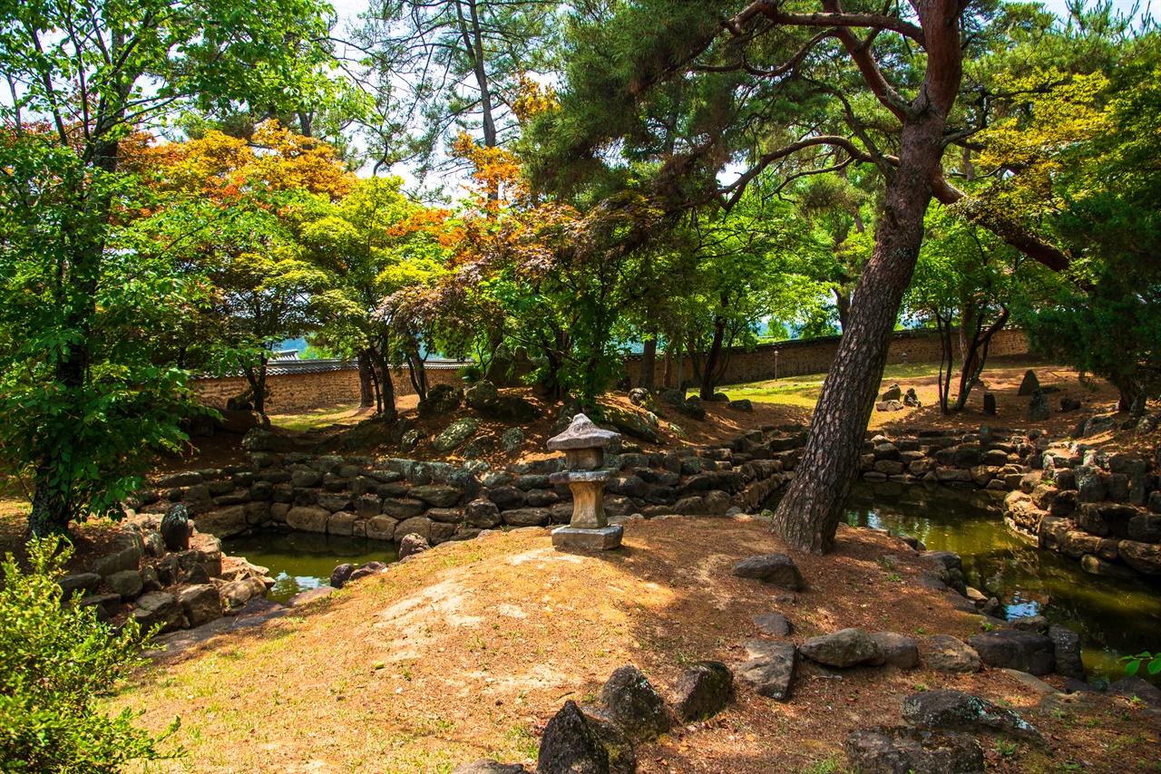 소우당 후원. 조선시대 개인 저택에 후원이 있는 것은 상당히 드물다.