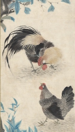 장승업, 19세기, 종이에 담채, 142.2 × 36.9cm