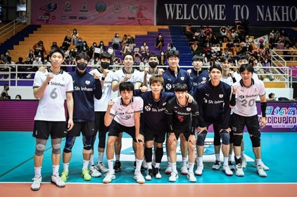  2022 아시아배구연맹(AVC)컵에 참가한 한국 남자배구 대표팀 