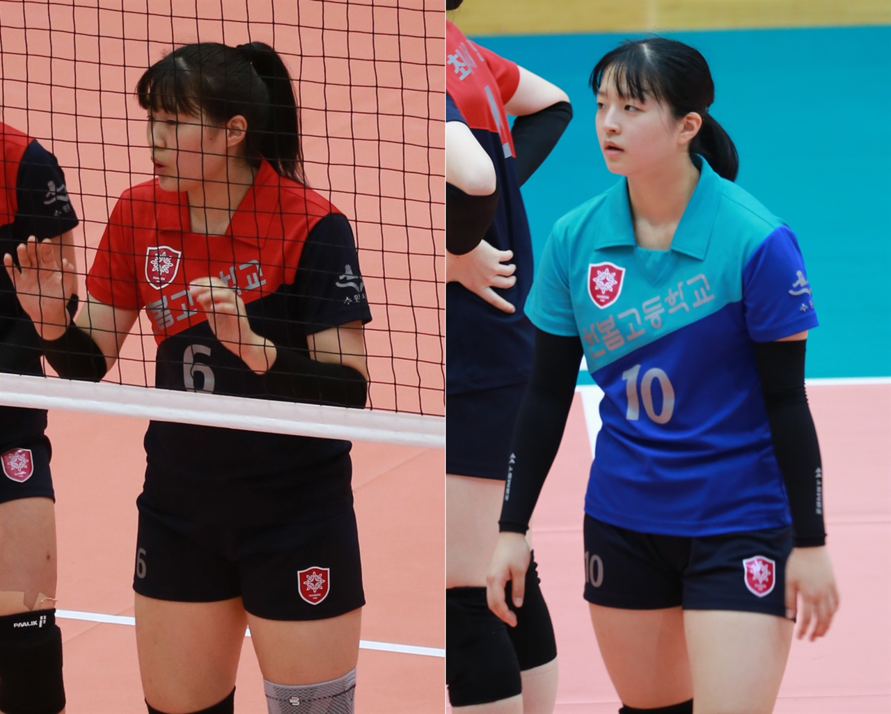  김보빈(왼쪽)-정예원 선수