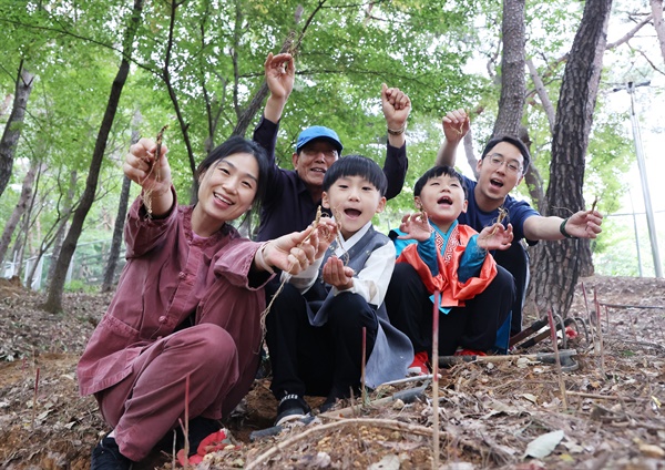  산삼 캐기 체험.