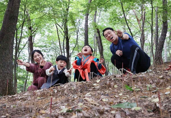  산삼 캐기 체험.