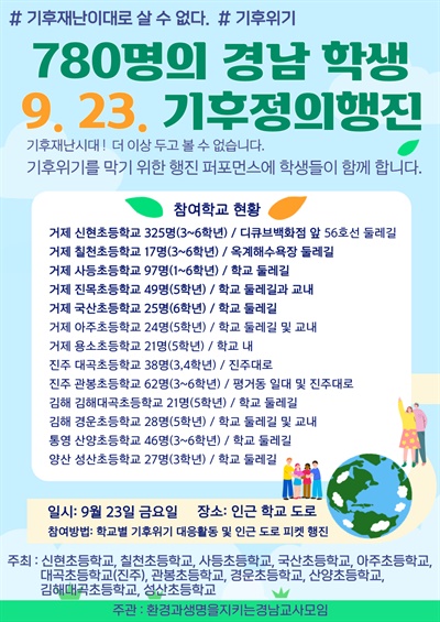 ‘경남 학생 9?23 기후정의 행진’