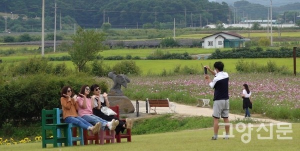 호로고루를 즐기는 시민들