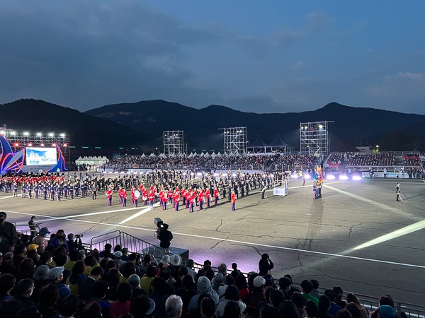 2022 계룡세계군문화엑스포 개막식에 참여한 육해공 3군 군악대 및 미8군 등 해외 군악대 참석모습