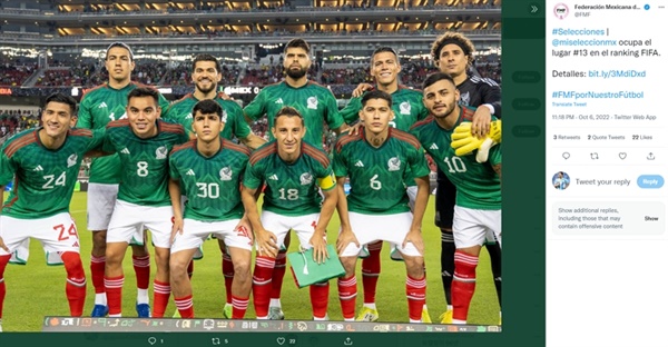 멕시코 대표팀 북중미의 맹주 멕시코가 이번 2022 카타르 월드컵에서 8강 진출에 도전한다. 