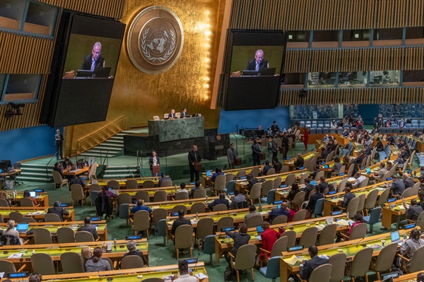 11일(현지시간) 미국 뉴욕 유엔본부에서 14개 유엔 인권이사회 이사국 선출을 위한 유엔 총회가 열리고 있다. 한국은 이날 선거에서 123표를 얻어 아시아 국가 중 다섯 번째에 그쳐 이사국에 진출하지 못했다.