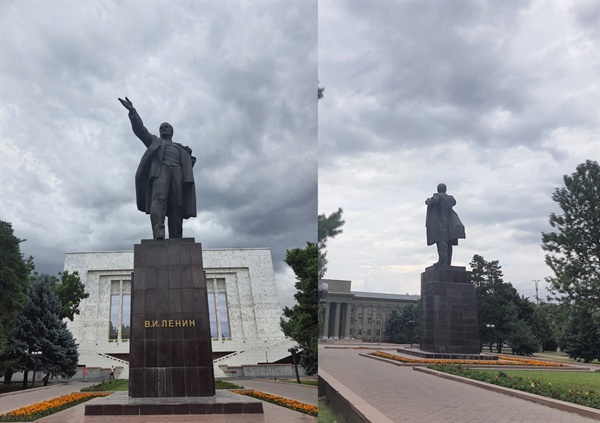 레닌 동상은 원래 알라투 광장에 있었으나 지금은 뒤편 국립 역사박물관 앞으로 옮겨져 있다.