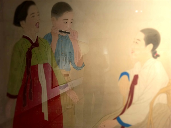 이당 김은호(1892~1979) 화기(1960년대) 비단에 채색