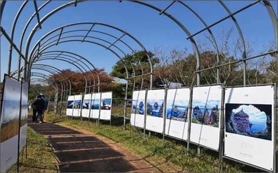 <평택국제사진축전> '바깥전'이 열리고 있는 평택호예술관 공원 풍경