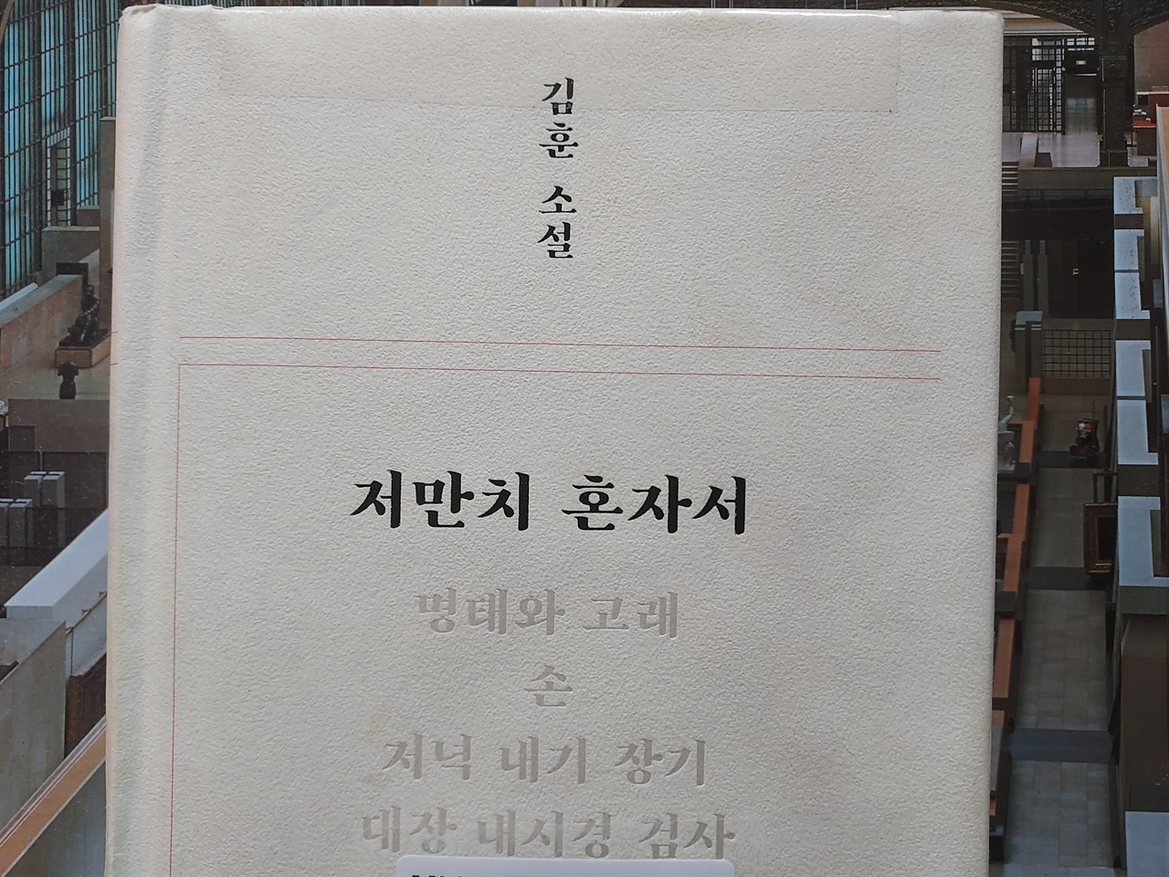 김훈의 소설집 <저만치 혼자서> 책 표지