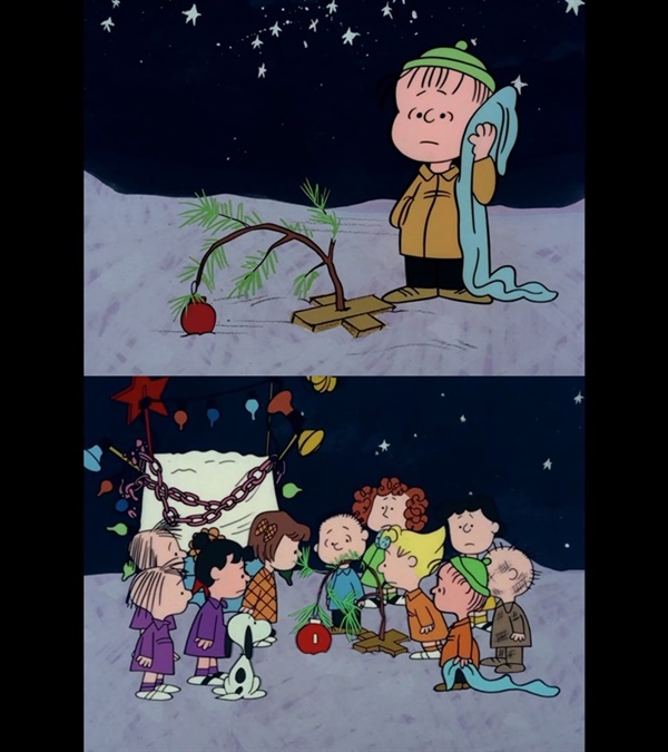  '찰리 브라운 크리스마스'의 한 장면