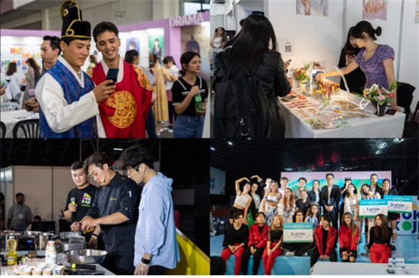 지난 9월 24일(토), 25일(일) 우즈베키스탄에서 열린 “2022 모꼬지 대한민국” 행사에서 관람객들이 한국 생활문화 체험 프로그램을 즐기고 있다.
