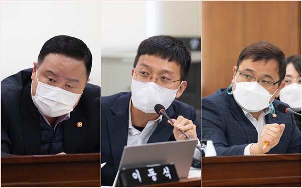 (왼쪽부터) 이경술, 오영열, 신봉규 의원. (사진: 정민구 기자)