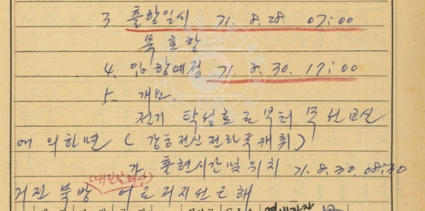 탁성호가 묵호어협무선국에 납북사실을 알린 교신 내용. 교신 당시 위치가 거진 북방 어로저지선 근해로 군사분계선 이남 지역, 즉 대한민국 영해이다.