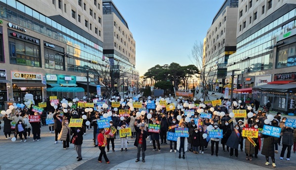 시흥 배곧 주민들 초고압선 매설 반대 시위