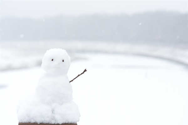  12월 21일 눈 내린 함양 풍경.