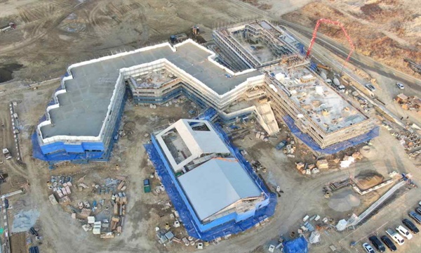2023년 1월 부산 강서구 명문초등학교 공사 현장.