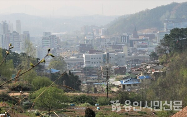  2008년 당시 처인구 김량장동 은덕골 일대 전경.