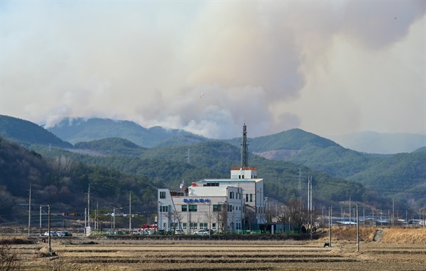3월 8일 오후 합천군 용주면에 발생한 산불.