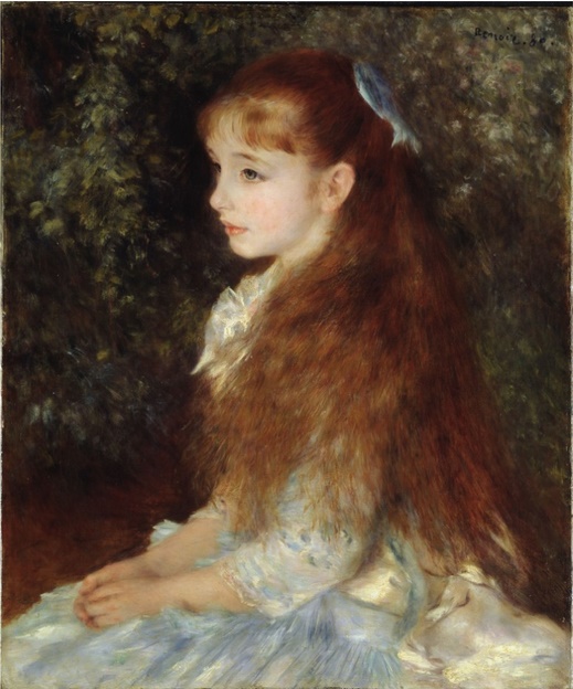 이 사진은 엄마가 1960년대 중반 첫 아이를 임신한 후 어디선가 오려 그릇장 안에 붙여 놓았던 소녀 그림이다. 르누아르(Pierre-Auguste Renoir), <이렌 캉 당베르 양의 초상(Portrait of Irene Cahen d'Anvers)>, 1888년