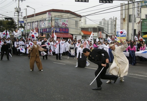 군산 3·5만세운동 재현행사 모습(2015)