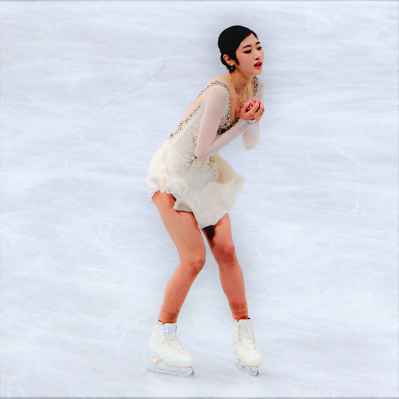  24일 사이타마 슈퍼 아레나에서 열린 2023 피겨 스케이팅 세계선수권대회 여자 싱글 프리 프로그램에서 이해인 선수가 연기를 펼치고 있다.