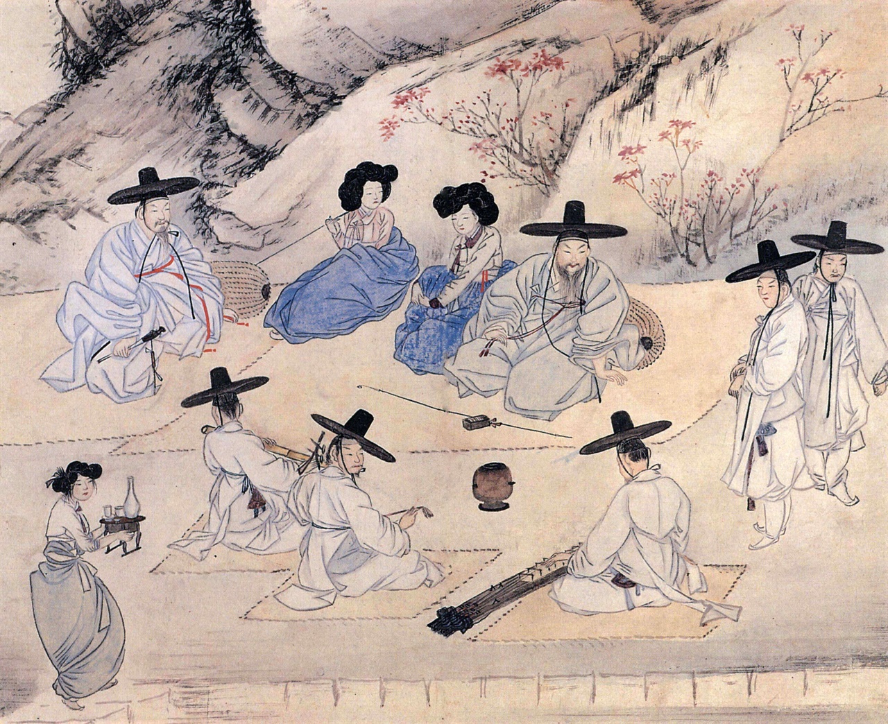 신윤복, 18세기 후기, 종이에 채색, 28.2x35.6cm, 간송미술관 소장
