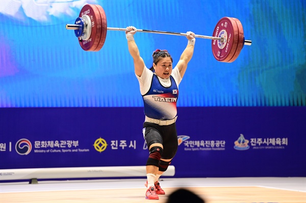  2023 진주아시아역도선수권대회, 여자 76kg급 김수현 선수 금메달.