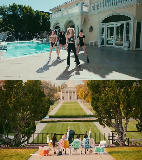  에스파 'SPICY' 뮤직비디오의 주요 장면