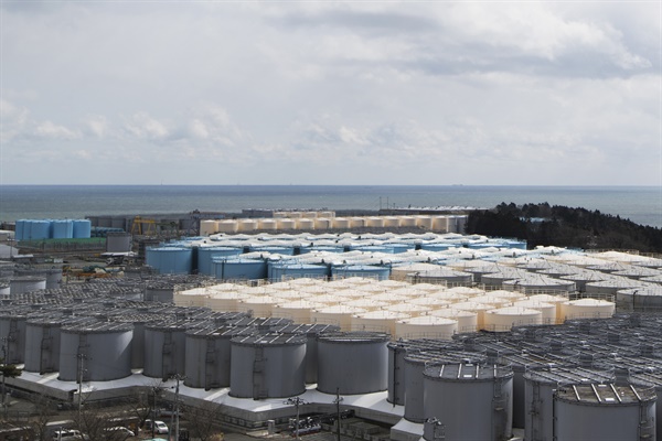 일본 후쿠시마 제1원자력 발전소 내 방사성 오염수 저장 탱크(자료사진).