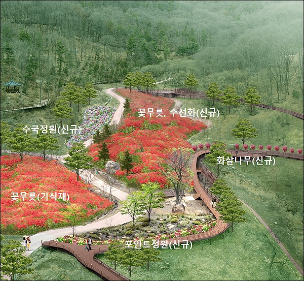 대전 무수동 치유의 숲에 꽃정원이 조성된다.