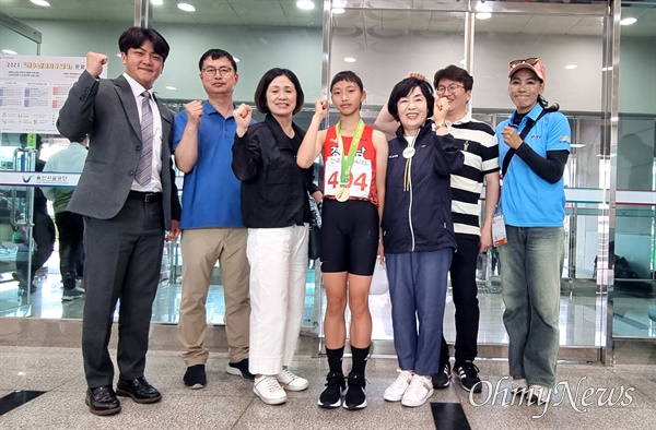 소년체전 여자중학교부 육상 800m 우승한 박민주 선수