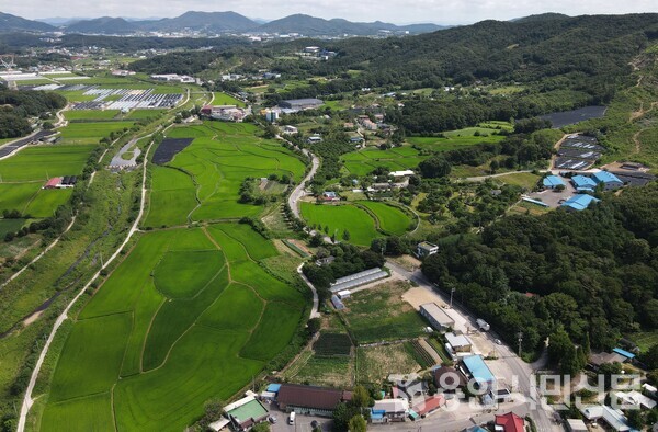  2021년 처인구 원삼면 죽능리 청룡말 일대.