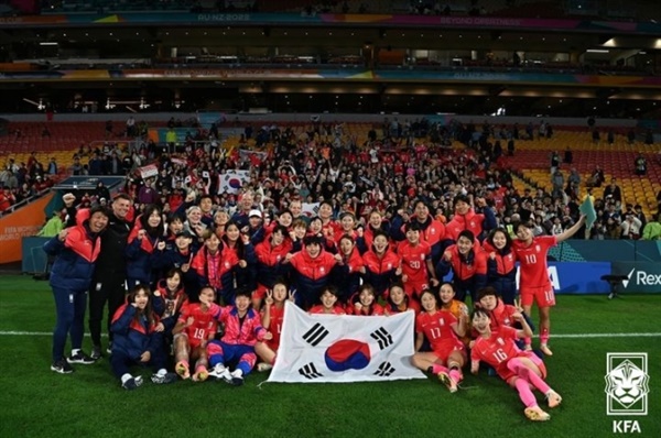  2023 여자월드컵 조별리그 최종전을 마친 한국 여자축구대표팀