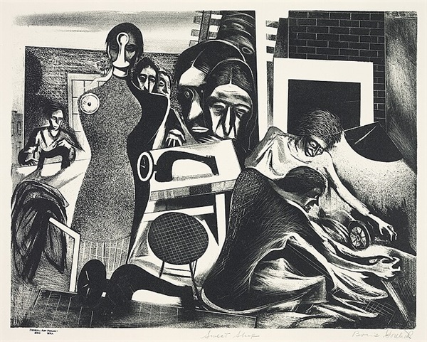 보리스 고렐릭, 1935년경, 석판, 29.8×39.1cm, 크리스탈 브리지 미술관