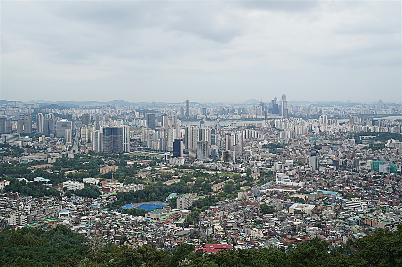 남산에서 바라본 서울 풍경