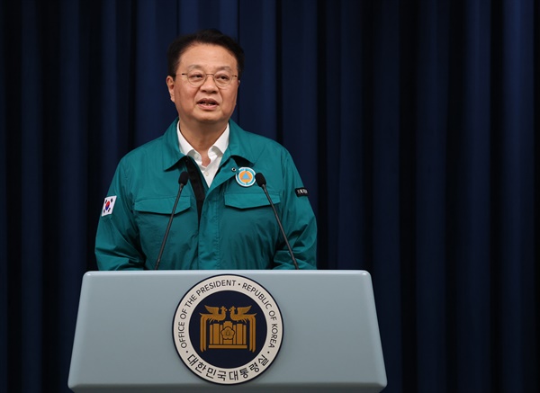  신임 국무조정실장에 내정된 방기선 기획재정부 1차관이 지난 8월 22일 서울 용산 대통령실 청사에서 인사말을 하고 있다.