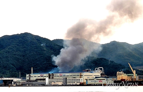 9월 25일 오전 창원 신촌동 소재 공장 건물 화재.